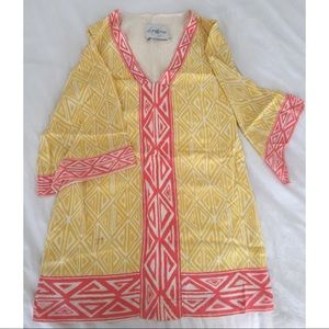 Alice & Trixie Yellow & Coral Dress